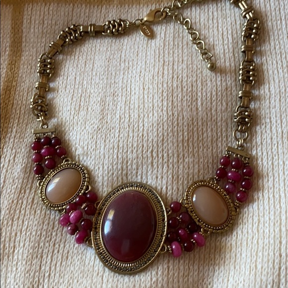 Pink and cream statement Necklace